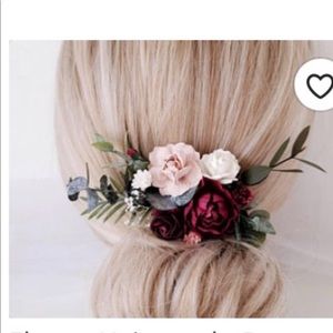 🌺🌸Beautiful blush/burgundy hair piece🌸🌺